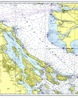 Vancouver & Salt Spring Isl. Nautical Chart Placemats, set of 4