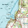 Door County, WI Vintage Topographical Map Blanket - Maritime Tribes USABlanket