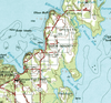Door County, WI Vintage Topographical Map Blanket - Maritime Tribes USABlanket