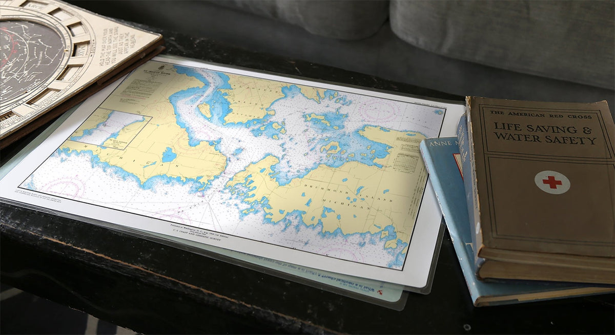 Drummond Island, Michigan Chart Placemat - Maritime Tribes USALaminated Placemat