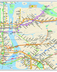 New York City Subway Map Single Placemat