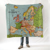 Europe Vintage Map Blanket - Maritime Tribes USABlanket