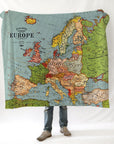 Europe Vintage Map Blanket - Maritime Tribes USABlanket