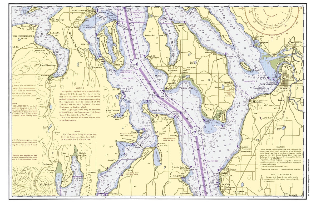 Everett - Lower Whidbey - Puget Sound Placemat - Maritime Tribes USALaminated Placemat