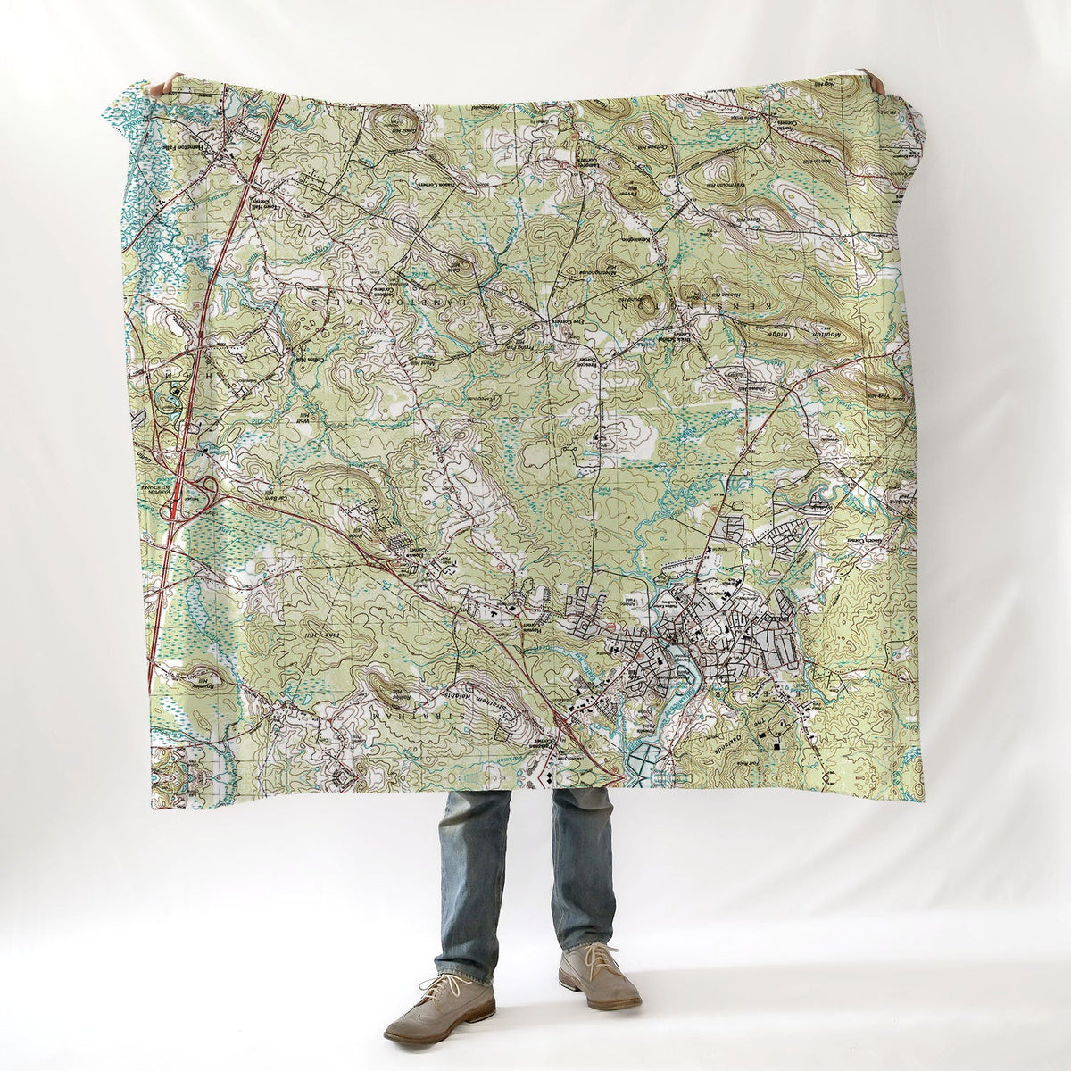 Exeter NH Topo Blanket - Maritime Tribes USABlanket