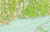 Eastern Long Island Sound Topo Single Placemat