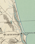 Georgia's Barrier Islands Vintage Map Scarf (St. Augustine to Savannah) - Maritime Tribes USAScarf
