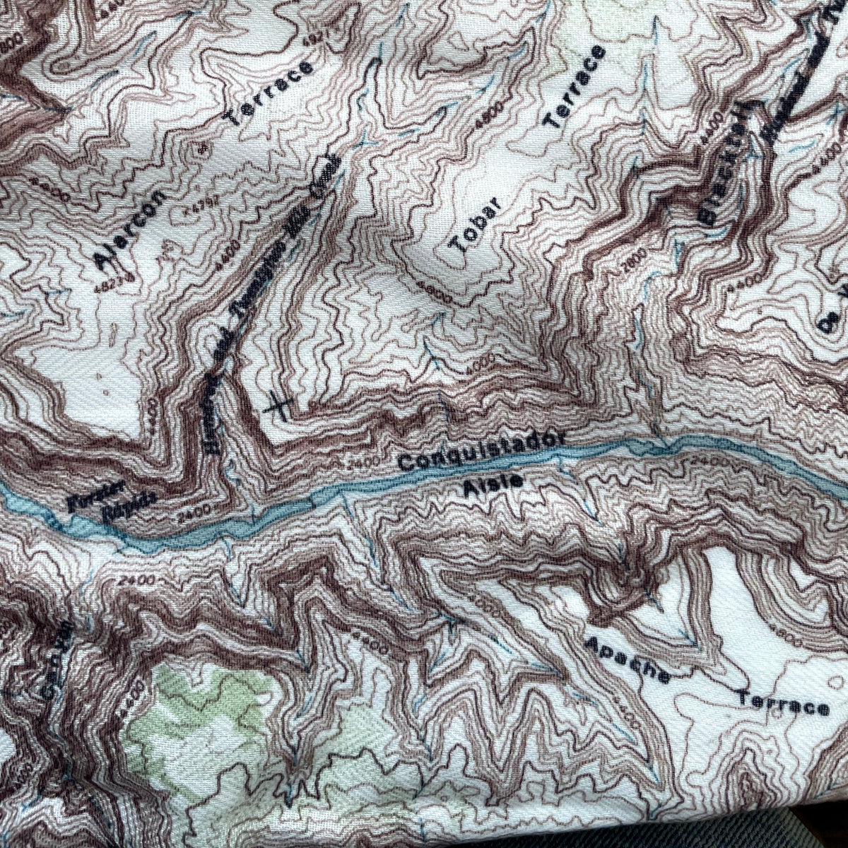 Grand Canyon Topographical Map, Vintage 1965 Scarf - Maritime Tribes USAScarf