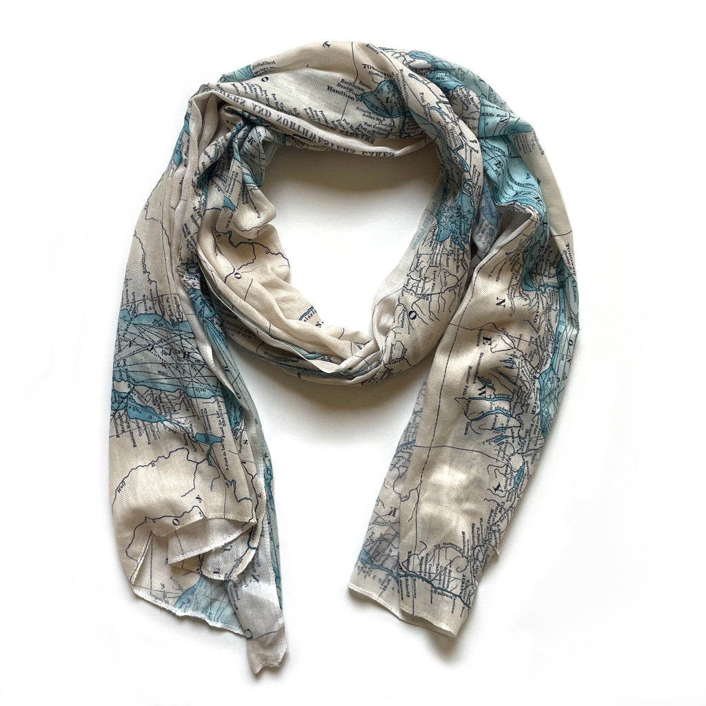 Great Lakes Antique Map Scarf - Maritime Tribes USAScarf