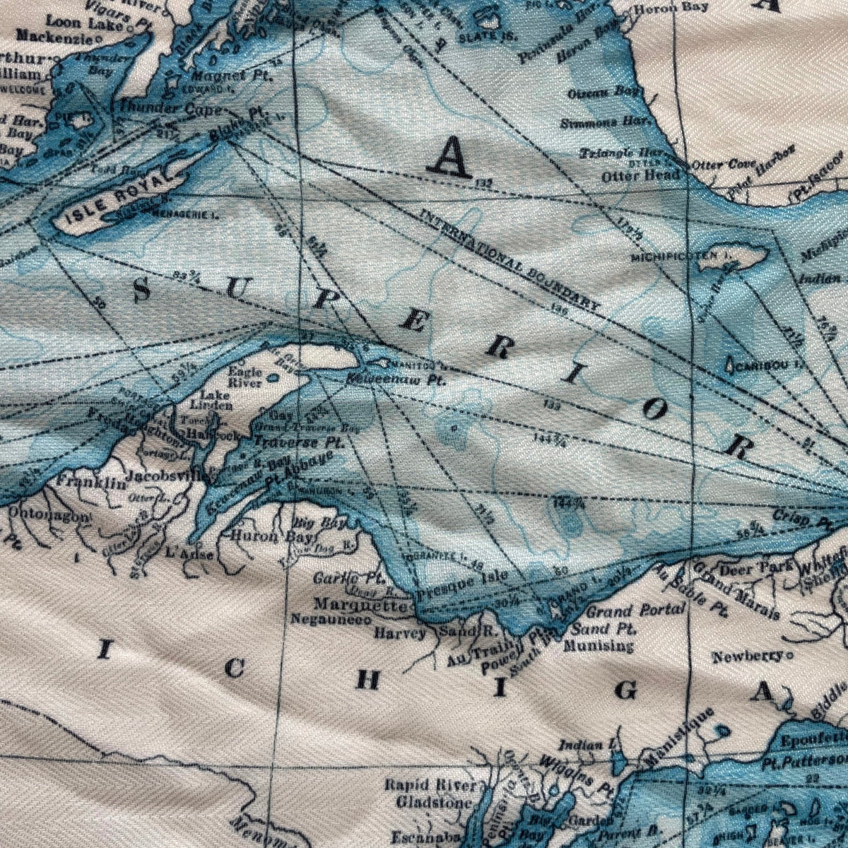 Great Lakes Antique Map Scarf - Maritime Tribes USAScarf