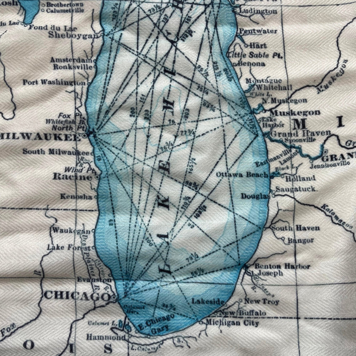 Great Lakes Antique Map Scarf - Maritime Tribes USAScarf