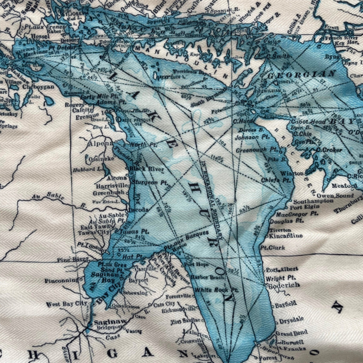Great Lakes Antique Map Scarf - Maritime Tribes USAScarf