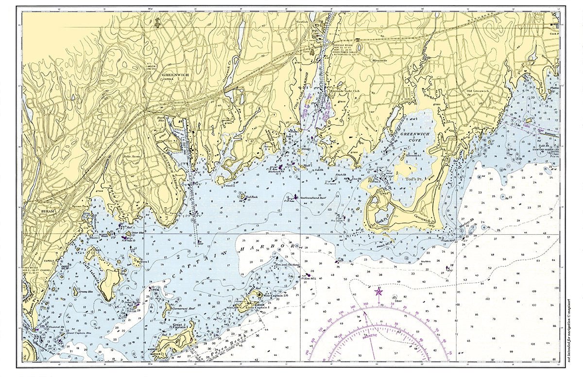 Greenwich, CT Chart Placemat - Maritime Tribes USALaminated Placemat