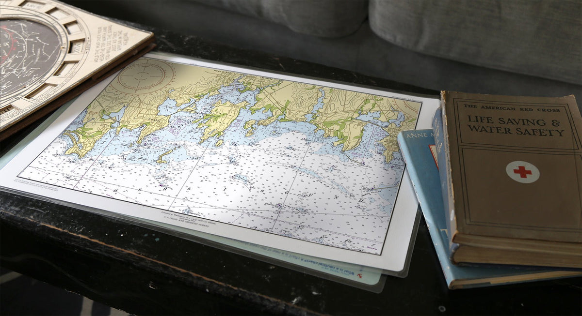 Groton to Stonington (Mystic) Connecticut Placemat - Maritime Tribes USALaminated Placemat