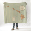 Hawaiian Islands Vintage Map Blanket - Maritime Tribes USABlanket