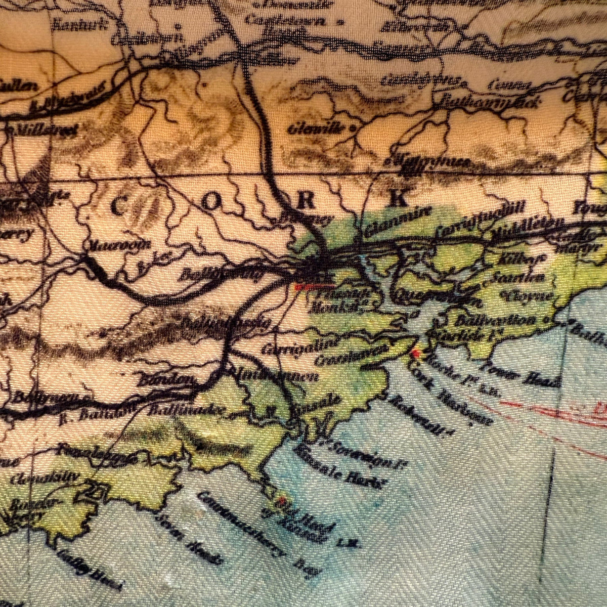 Ireland Vintage Map Scarf - Maritime Tribes USAScarf