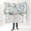 Islamorada Chart (Tavernier to Matecumbe) Blanket - Maritime Tribes USABlanket