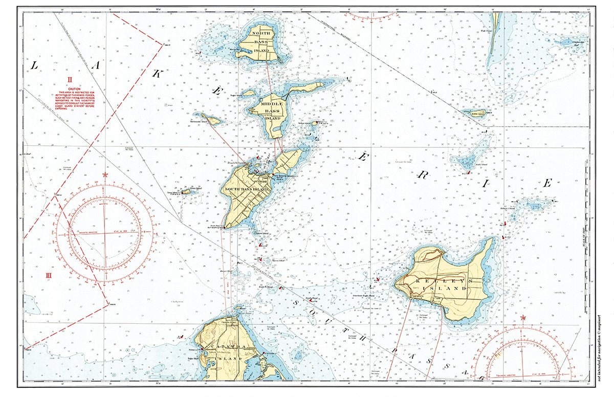 Islands of Lake Erie Chart Placemat - Maritime Tribes USALaminated Placemat