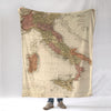 Italy Vintage Map Blanket - Maritime Tribes USABlanket