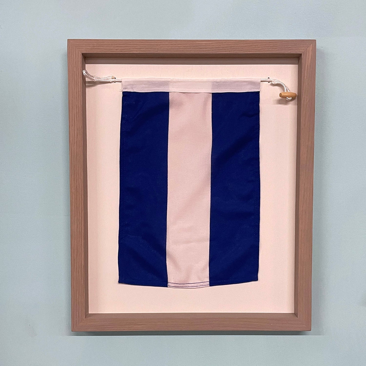 "J" Nautical Flag in Glass-Free Shadow Box Frame - Maritime Tribes USA