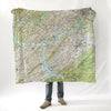 Knoxville & Lake Loudoun, TN Topo Map Blanket - Maritime Tribes USABlanket