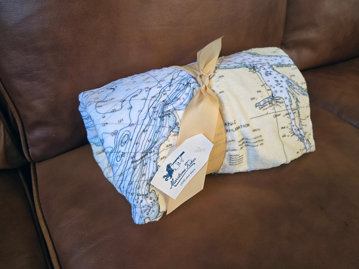Kodiak Island, Nautical Chart Blanket - Maritime Tribes USABlanket