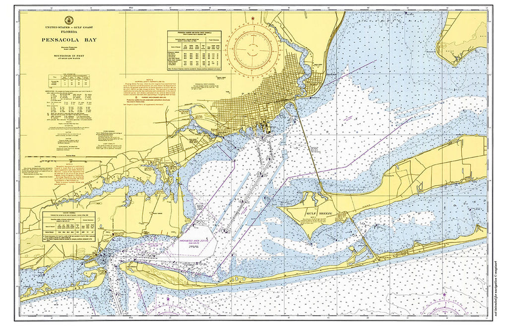 Pensacola, Florida Chart Placemat