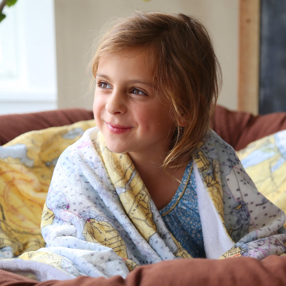 Lake SunapeeTopo Map Blanket - Maritime Tribes USABlanket