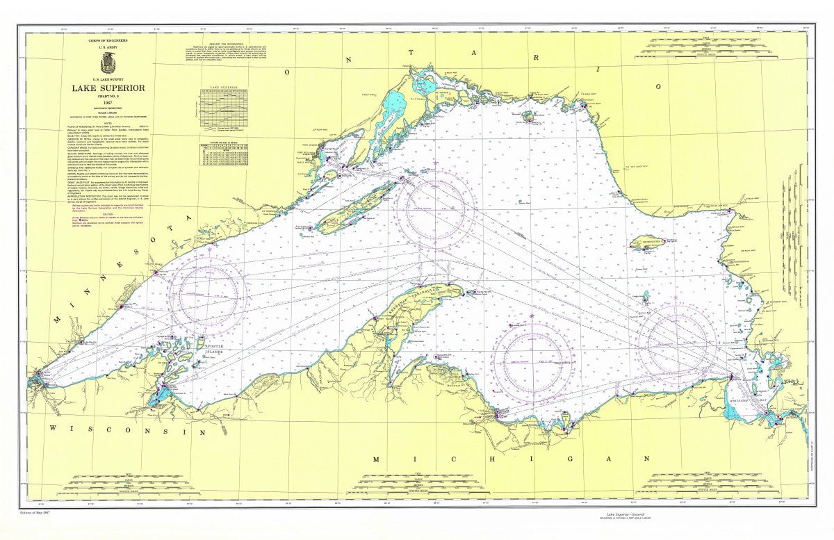 Lake Superior Chart Placemat - Maritime Tribes USALaminated Placemat