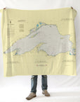 Lake Superior NOAA Chart Blanket - Maritime Tribes USABlanket