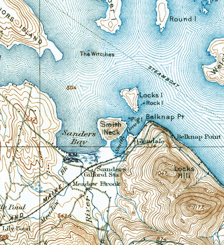 Lake Winnipesaukee, NH Vintage Topo Map Blanket - Maritime Tribes USABlanket