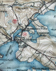 Lake Winnipesaukee, NH Vintage Topo Map Scarf - Maritime Tribes USAScarf