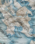 Lake Winnipesaukee, NH Vintage Topo Map Scarf - Maritime Tribes USAScarf