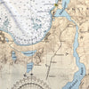Leelanau PeninsulaNautical Chart Blanket - Maritime Tribes USABlanket