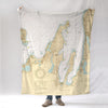 Leelanau PeninsulaNautical Chart Blanket - Maritime Tribes USABlanket