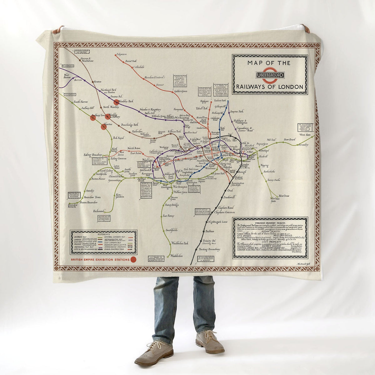 London Underground Vintage Map Blanket - Maritime Tribes USABlanket
