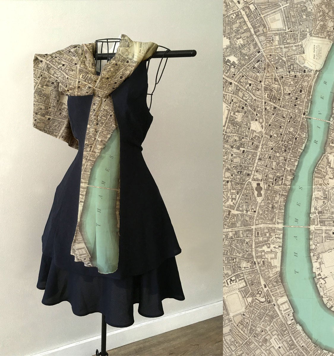 London Vintage Map Scarf - Maritime Tribes USAScarf