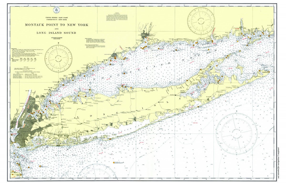 Long Island, New York Chart Placemat - Maritime Tribes USALaminated Placemat