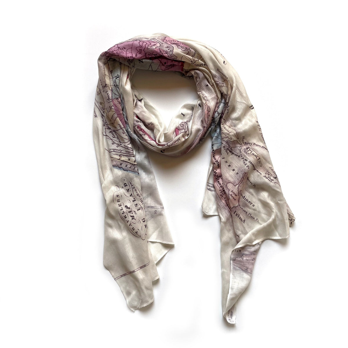Long Island, NY Vintage Map Scarf - Maritime Tribes USAScarf