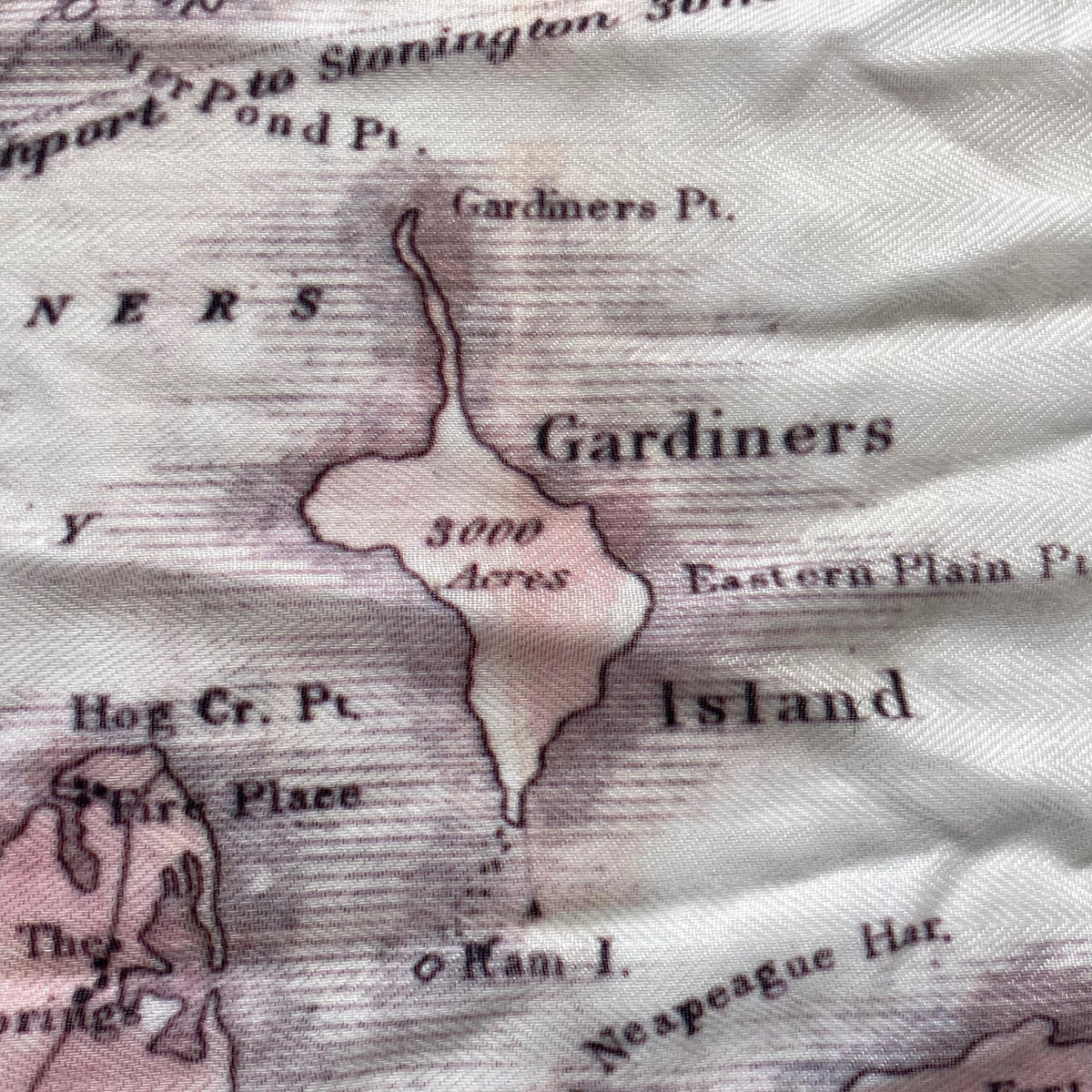 Long Island, NY Vintage Map Scarf - Maritime Tribes USAScarf