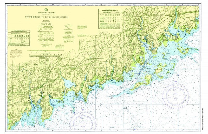 Long Island Sound West – Coastal Fairfield County, CT Chart Placemat - Maritime Tribes USALaminated Placemat