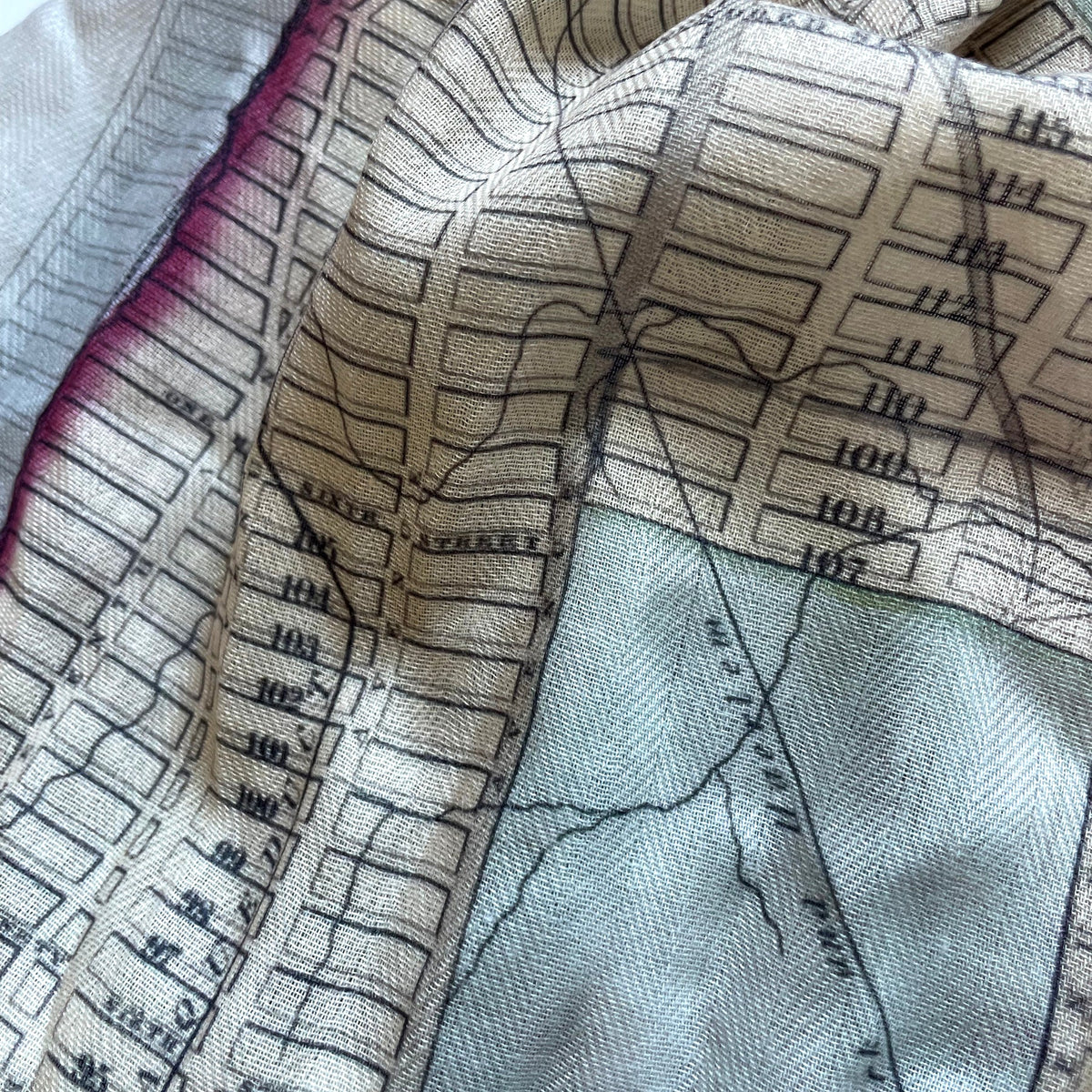 Manhattan Vintage Map Scarf - Maritime Tribes USAScarf