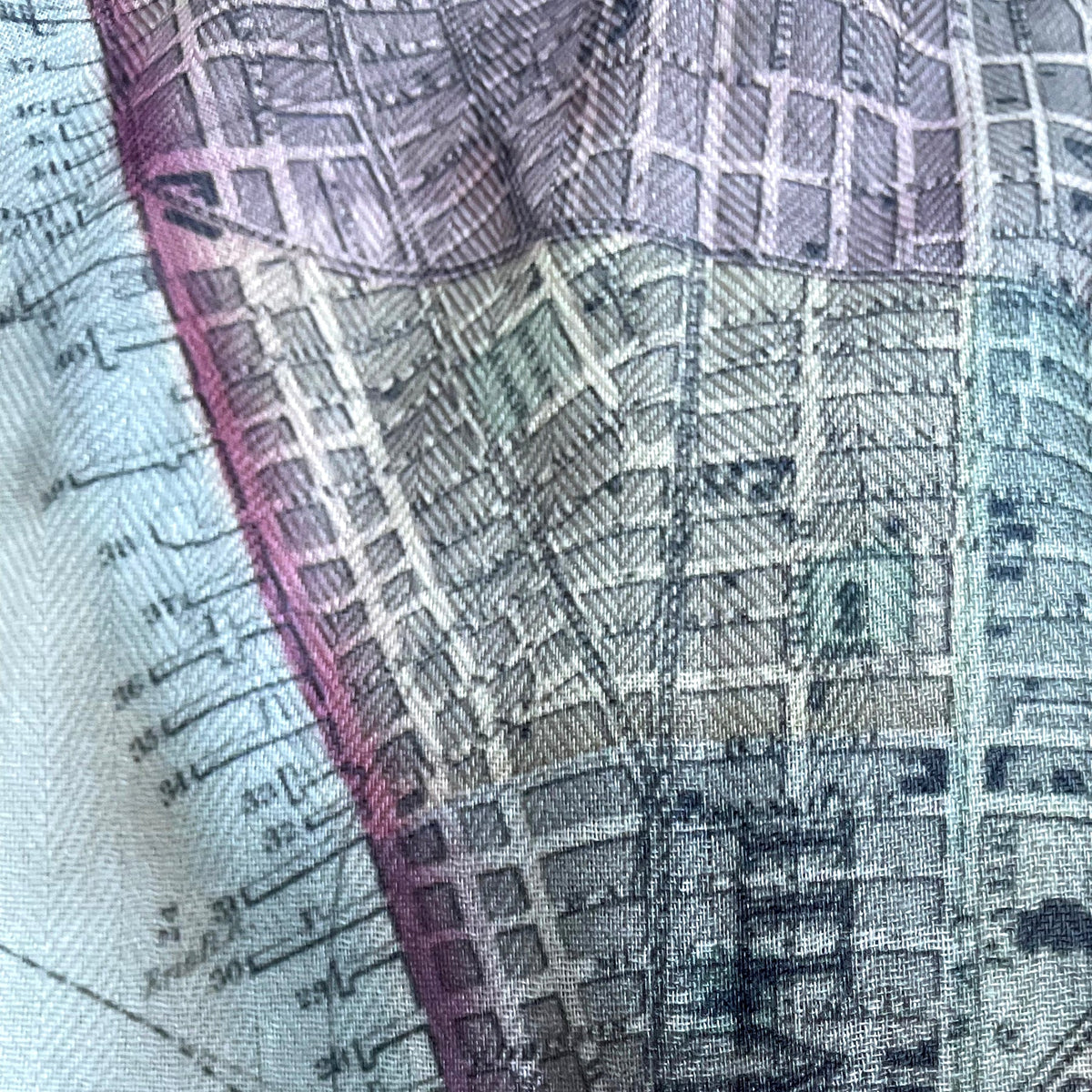 Manhattan Vintage Map Scarf - Maritime Tribes USAScarf
