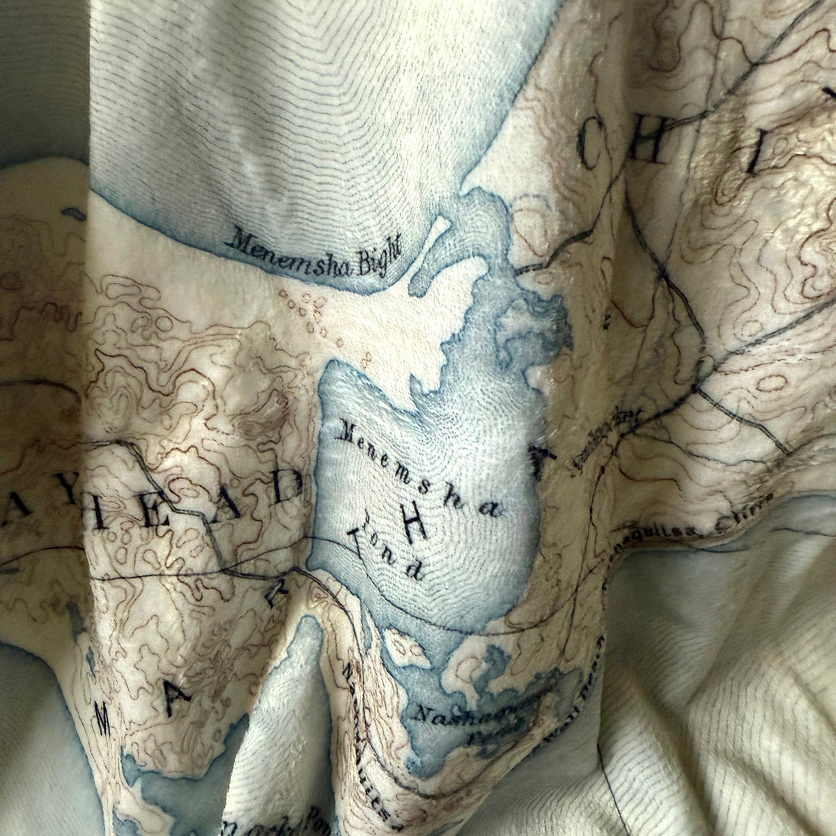 Martha's Vineyard Antique Map Blanket - Maritime Tribes USABlanket
