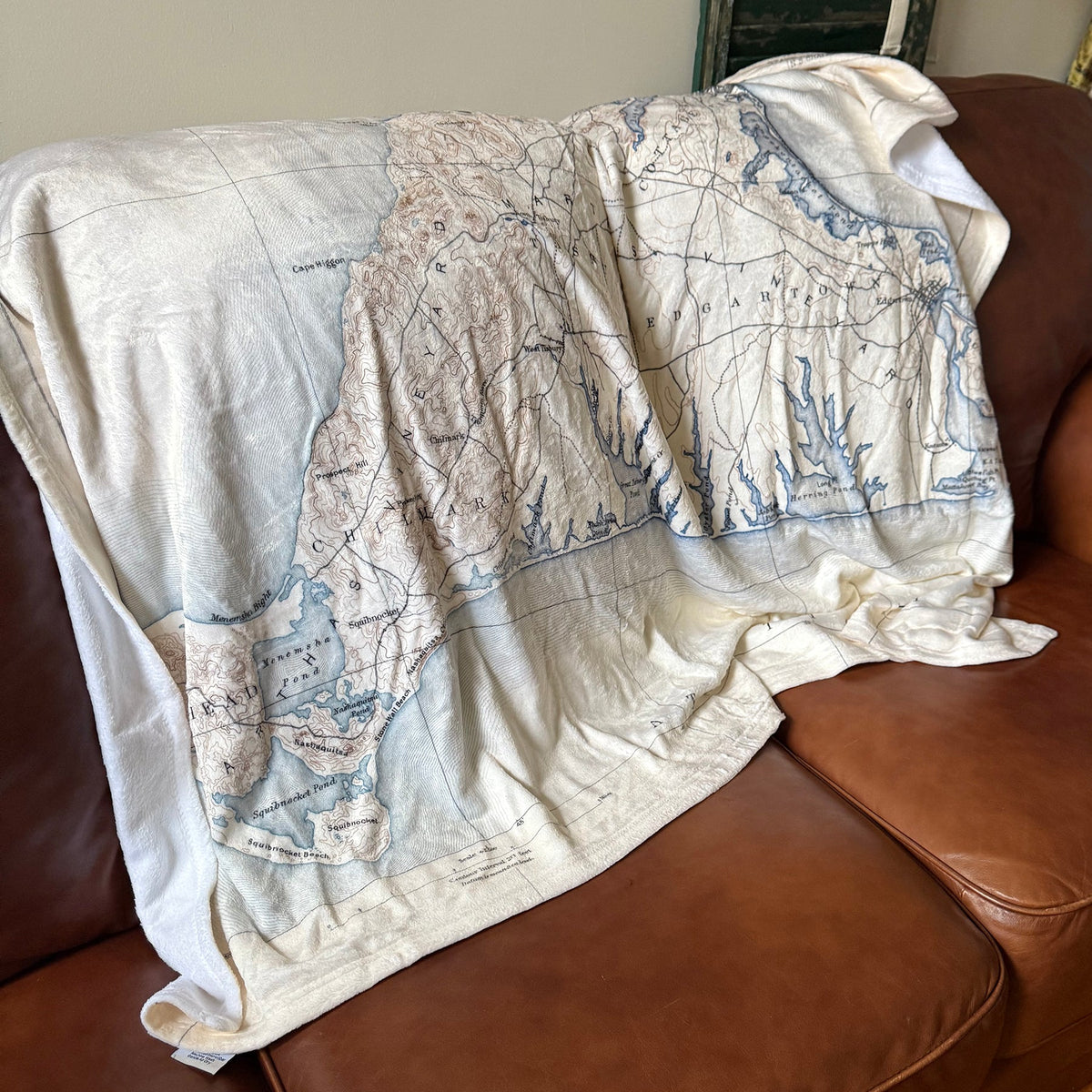 Martha's Vineyard Antique Map Blanket - Maritime Tribes USABlanket