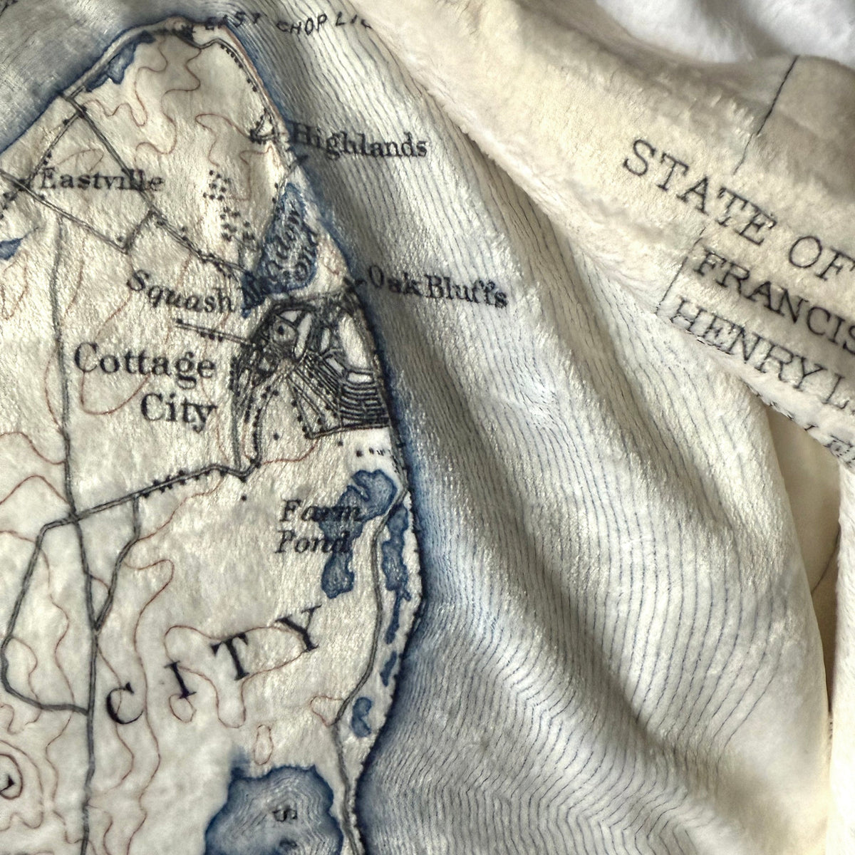 Martha's Vineyard Antique Map Blanket - Maritime Tribes USABlanket