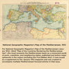 Mediterranean Sea Vintage Map, c. 1900 Scarf - Maritime Tribes USAScarf