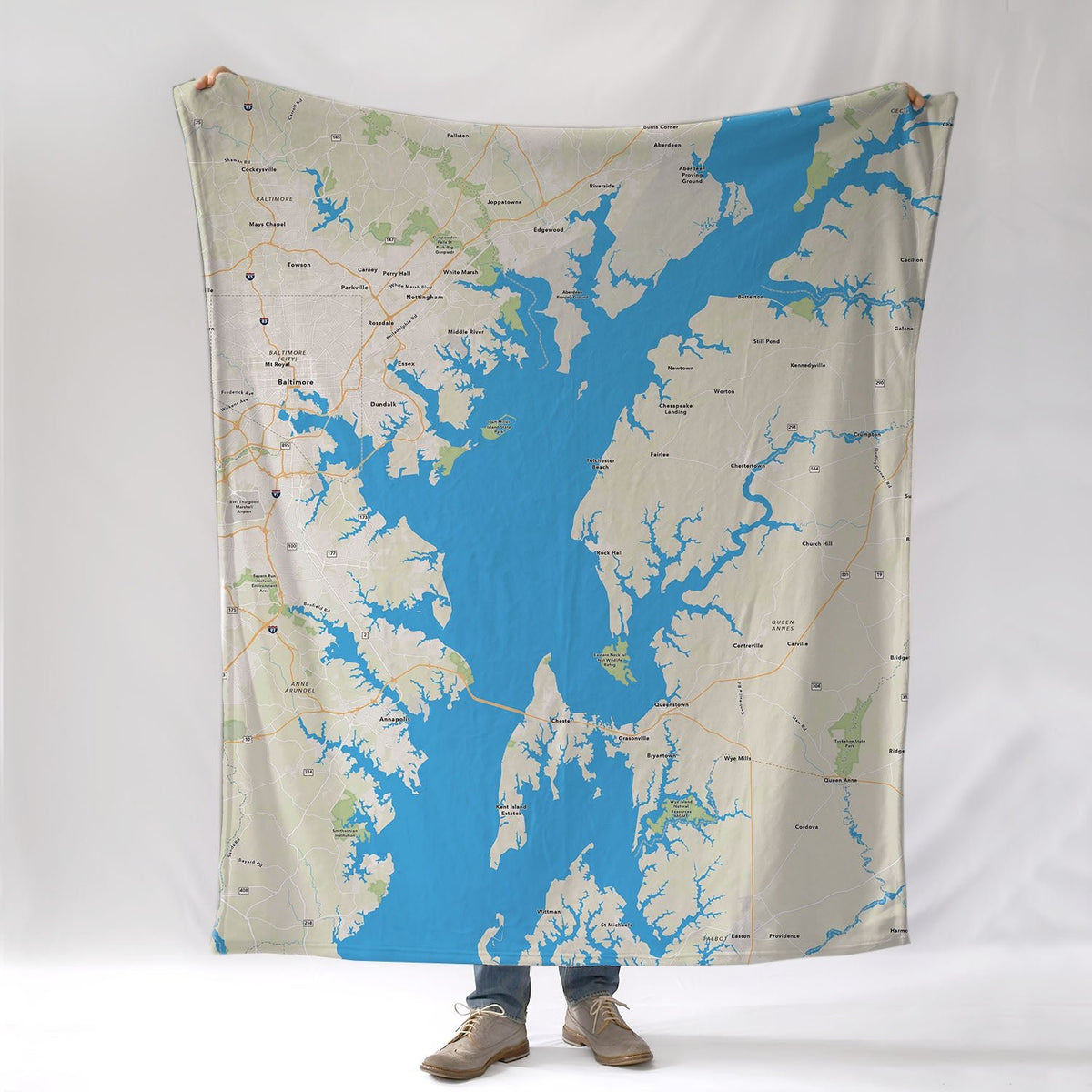 Middletown MD to Cape May NJ Hometown Blanket - Maritime Tribes USABlanket