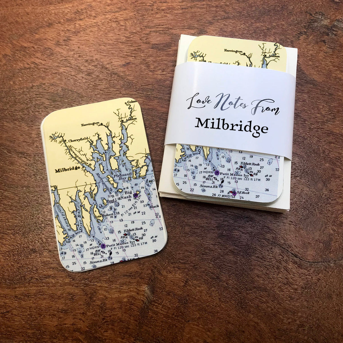 Milbridge, ME Mini Love Notes (notelets) - 4 packs of 20 - Maritime Tribes USA