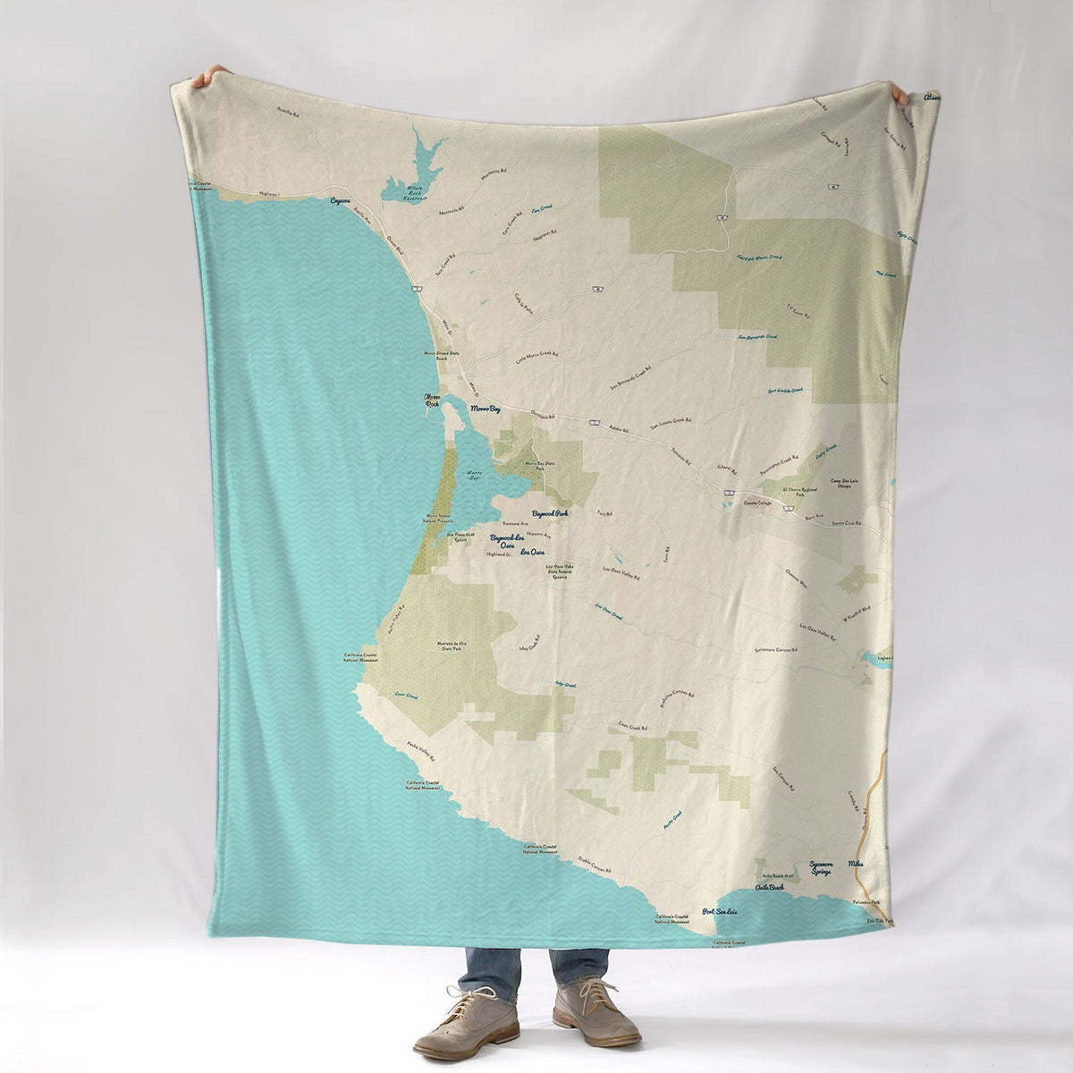 Morro Bay CA Modern Wave Blanket - Maritime Tribes USABlanket